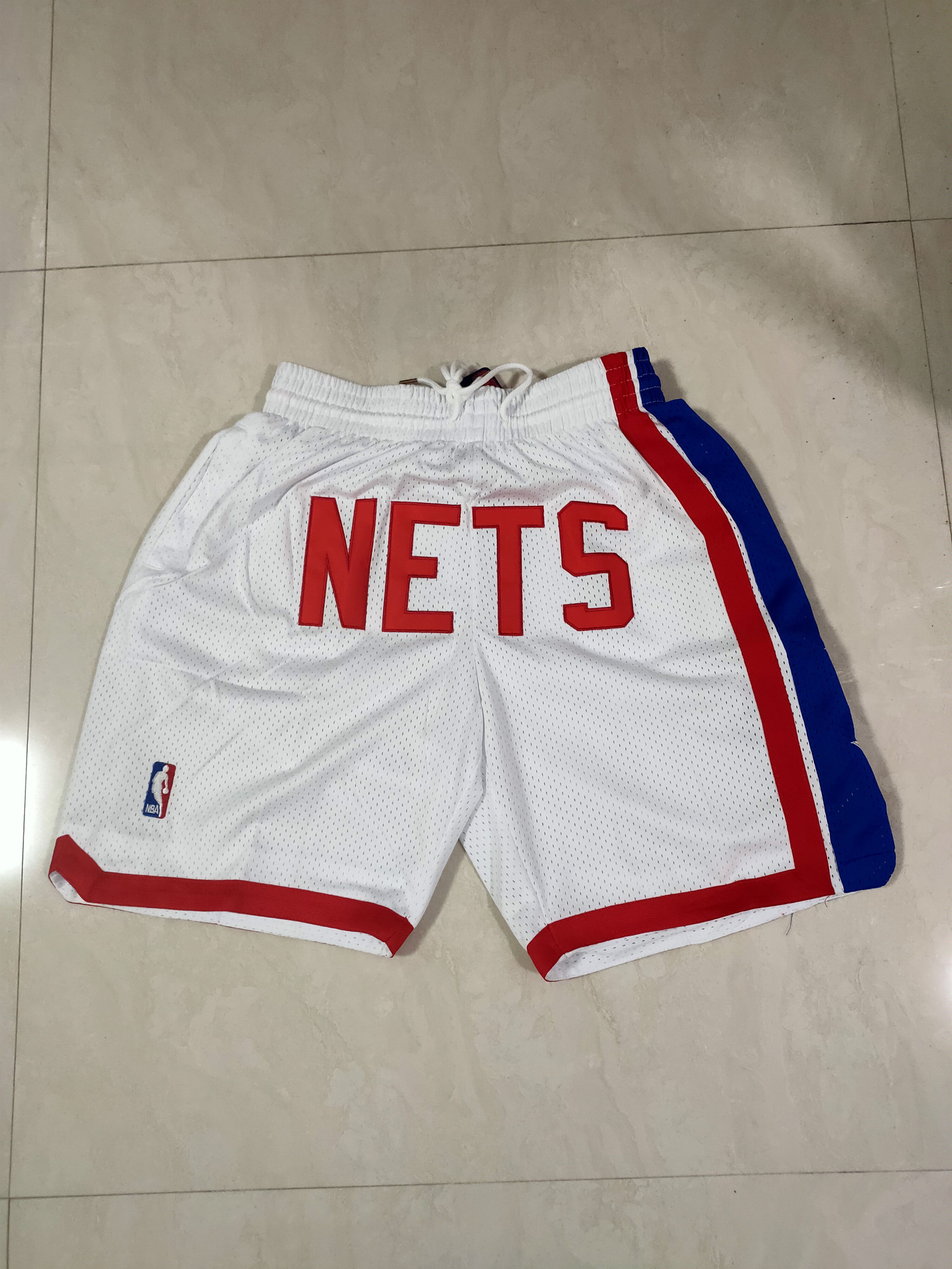 Men NBA 2021 Brooklyn Nets White Shorts 1